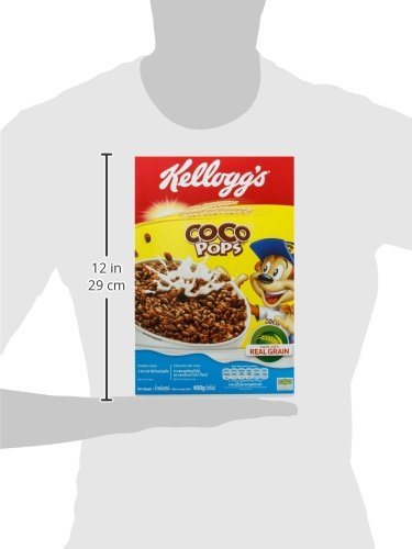 Kellogg's Coco Pops Breakfast Cereal - 400g - Chocolatey and crunchy Kellogg's Coco Pops Breakfast Cereal, 400g.