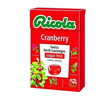 Ricola Cranberry Sugar Free Swiss Herb Drops, 40 G - Cranberry Fresh!