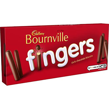 Cadbury Bournville Fingers Dark Chocolate with Crispy Biscuits, 114g - Dark crispy fingers