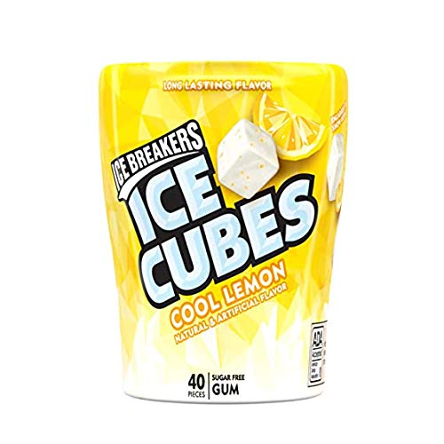 Ice Breakers Cool Lemon Flavour Imported (Ice Cubes Sugar Free Gum with Xylitol), 120g - Cool lemon sugar-free gum with xylitol, 120g of imported flavor.