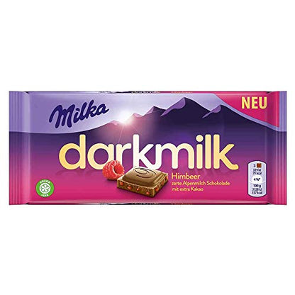 Milka Dark Milk Raspberry Chocolate, 2 x 85 g - "Raspberry Choco Bliss!"