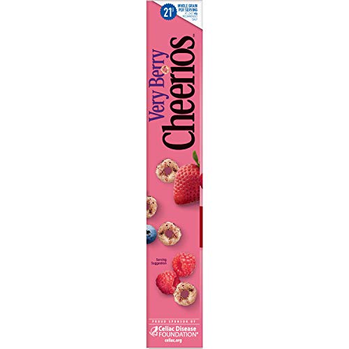 General Mills Very Berry Cheerios Flavoured with Real Fruit, Cereal 309g - Savor the burst of real berry flavors in Very Berry Cheerios