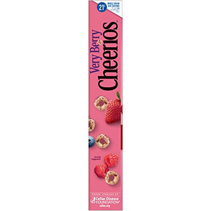 General Mills Very Berry Cheerios Flavoured with Real Fruit, Cereal 309g - Savor the burst of real berry flavors in Very Berry Cheerios