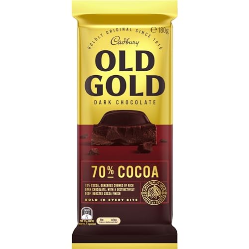 Cadbury Old Gold 70% Cocoa Chocolate, 6.35 oz / 180g - Rich cocoa delight