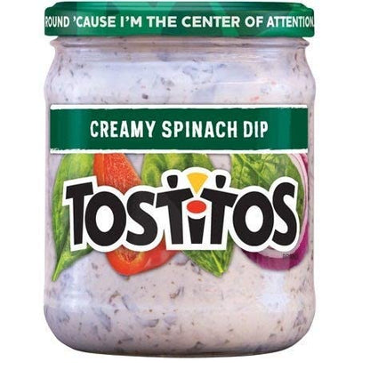 Tostitos, Creamy Spinach Dip, 15oz Glass Jar (Pack of 3)