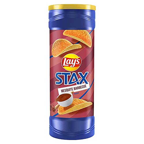 Lay's STAX Mesquite Barbecue, 2 x 155.9g - "BBQ Twin Pack!"