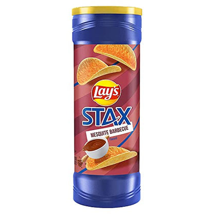 Lay's STAX Mesquite Barbecue, 2 x 155.9g - "BBQ Twin Pack!"