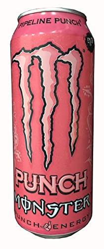 Monster Pipeline Punch Energy Drink 500Ml (Pack Of 2 Cans), Vegetarian - "Pipeline Punch Duo!"