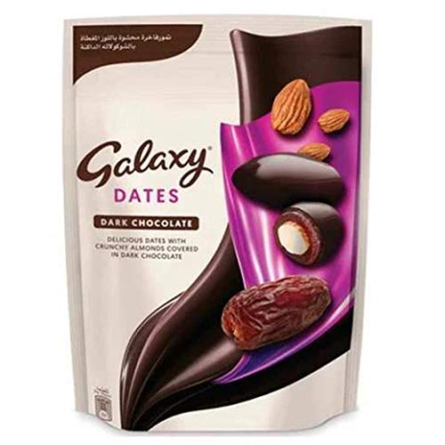 Galaxy Dates Dark Chocolate with Crunchy Almonds 143g - Dark chocolate dates with almonds