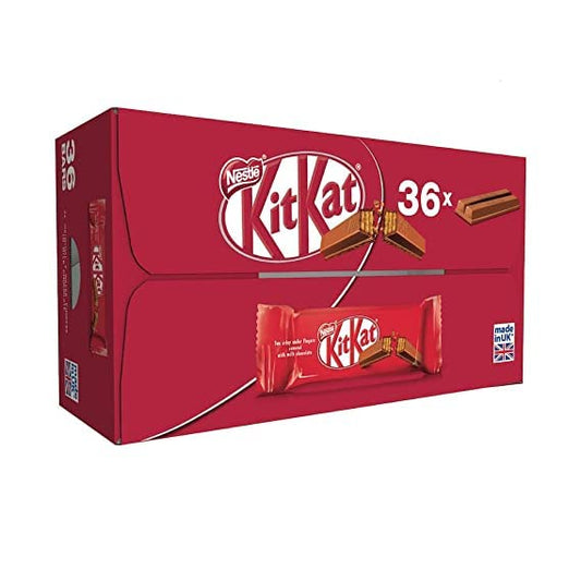 Nestlé Kitkat Chocolate - Pack Of 36X2Finger Bars - 900 Gram - "KitKat 2 Finger Bars - Pack of 36, 900g of Classic Crunch!"