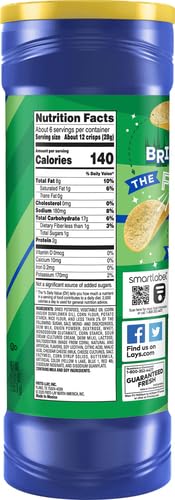 Lay's STAX Sour Cream & Onion, 155.9g - "Creamy Onion Crunch!"