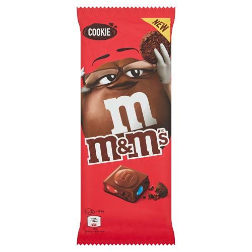 M&M's Cookie Milk Chocolate Bar With M&M Minis (Imported), 165g - "Cookie Choco Fun!"