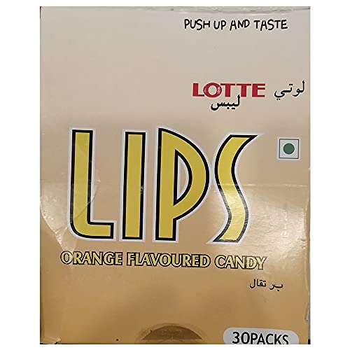 Lotte Lips, Orange Flavoured Candy, 420g - "Orange Candy Fun!"