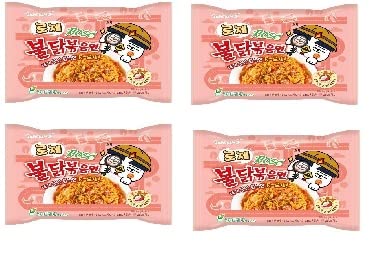 Samyang Tomato Pasta Hot Chicken Flavor Ramen Stir-Fried Noodle Pack (Pack of 4) (Imported) - Spicy Tomato Feast