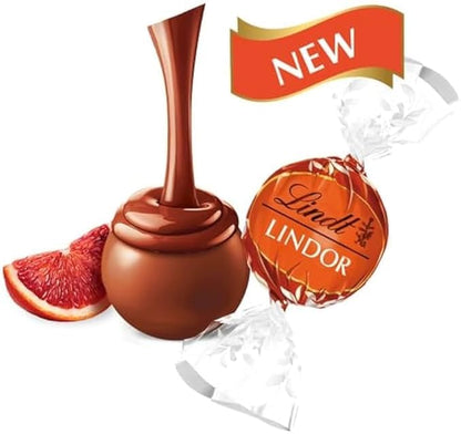 Lindt LINDOR Milk Blood Orange Chocolate Truffles 200g (Imported)