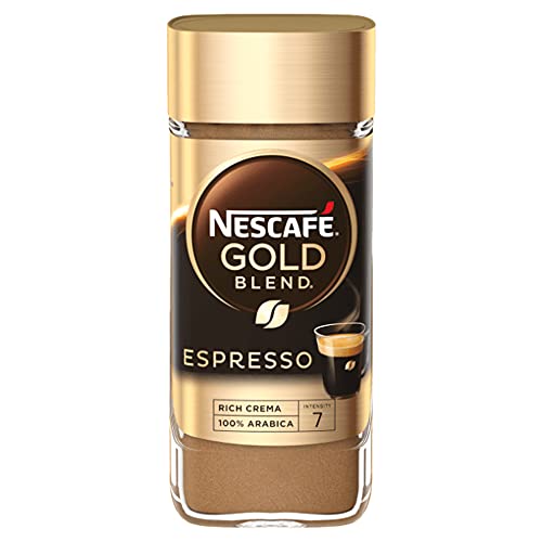 Nescafe Gold Blend Espresso Rich Crema Soluble Coffee, 3.53 oz ℮ 100 g - "Espresso Rich Crema - Soluble Coffee Luxury!"