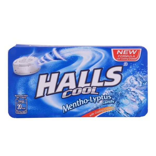 HALLS Mentho - Lyptus Candy, Menthol, 22 g - Classic menthol candy for soothing relief.