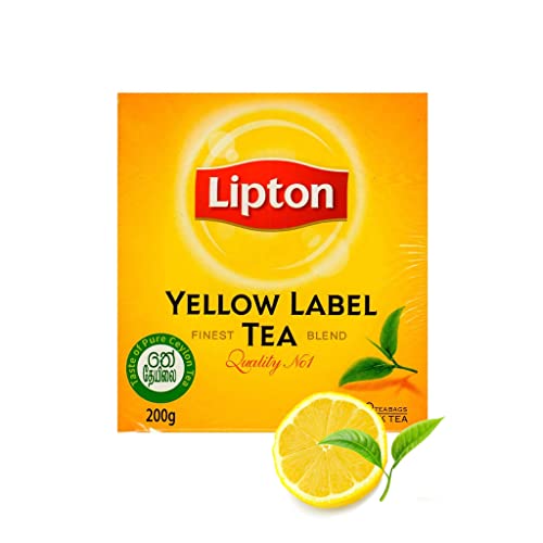 Lipton Yellow Label Tea Finest Blend Quality No 1 Black Tea, 100 Tea Bags - "Finest Black Tea!"