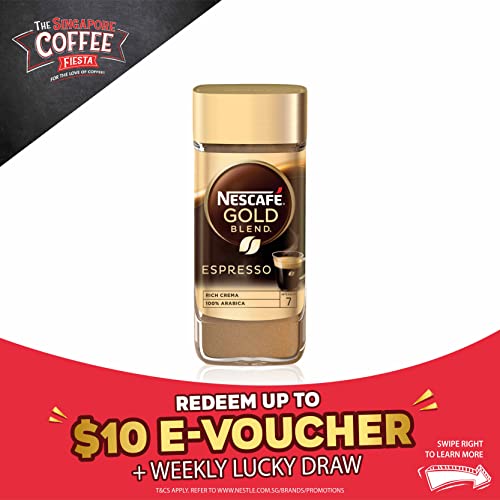 Nescafe Gold Blend Espresso Rich Crema Soluble Coffee, 3.53 oz ℮ 100 g - "Espresso Rich Crema - Soluble Coffee Luxury!"