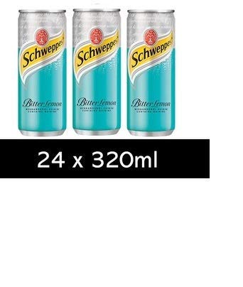 Schweppes Bitter Lemon 320ml, Pack of 24 Cans (Imported Product)