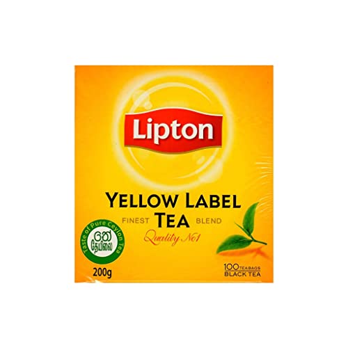 Lipton Yellow Label Tea Finest Blend Quality No 1 Black Tea, 100 Tea Bags - "Finest Black Tea!"