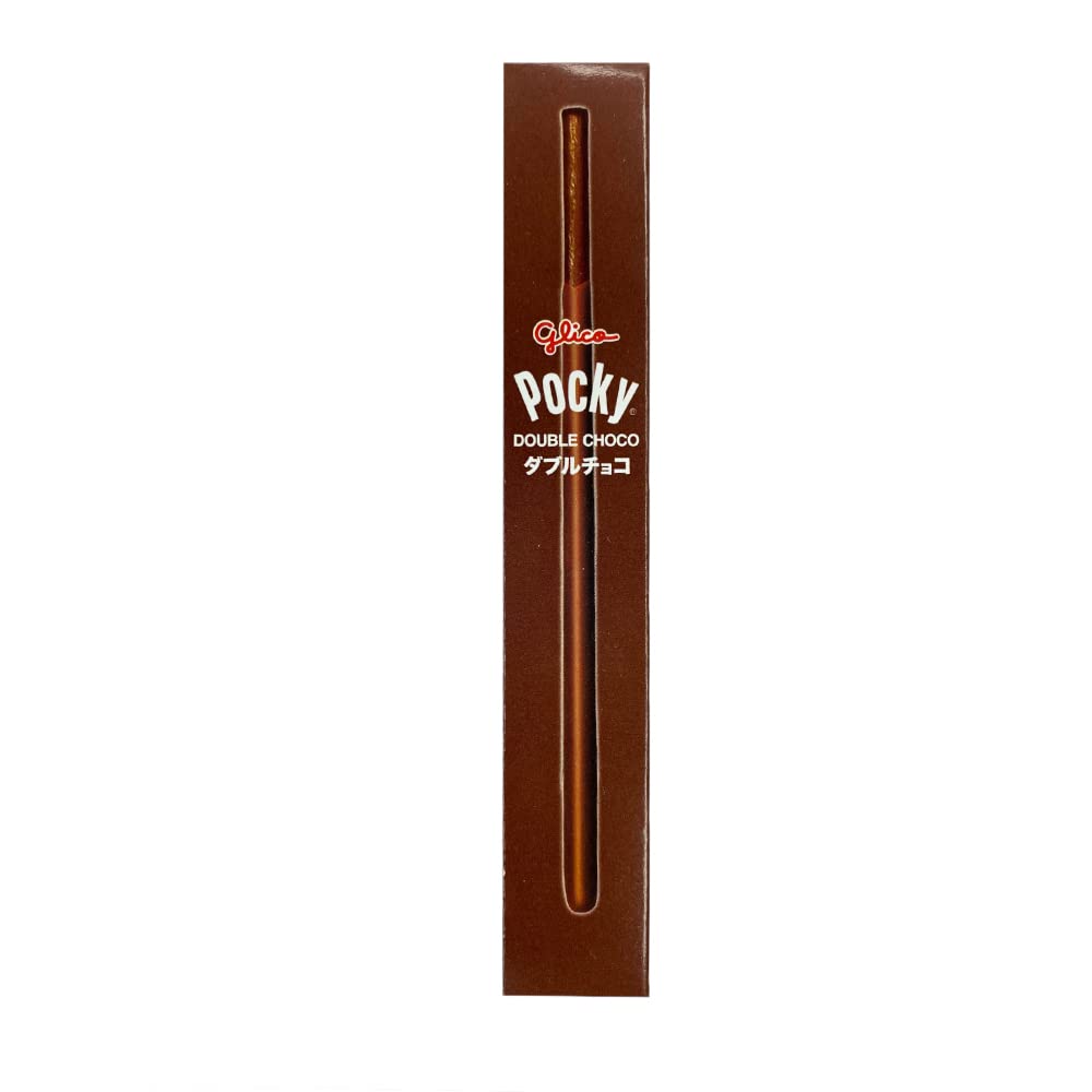 Pocky Double Choco Cream Covered Biscuit Sticks, 47 g - "Double chocolate delight!"