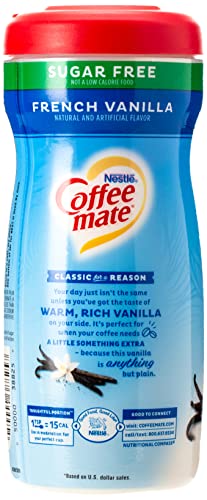 Nestlé Sugar Free French Vanilla Coffee Mate Bottle, 289 G - "Sugar Free French Vanilla Coffee Mate - 289g of Smooth Vanilla Creamer!"