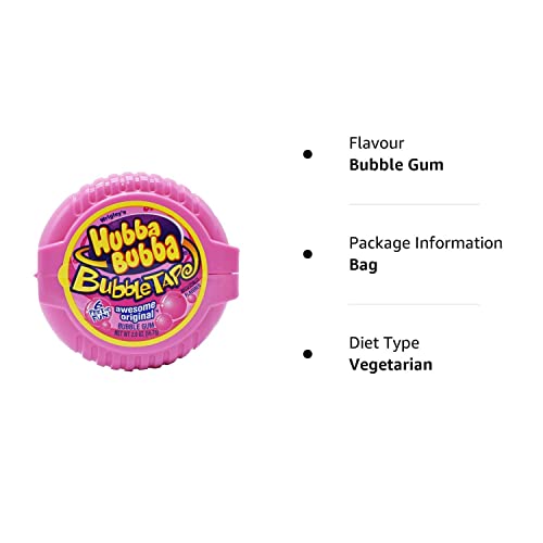 Hubba Bubba Awesome Original Bubble Tape Pouch, 56 g - Classic original bubble tape, 56g of chewy delight.