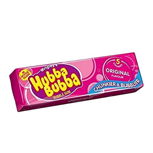 Hubba Bubba Wrigley's Original Flavour Chunky and Bubbly Bubble Gum, 1.23 oz / 35 g, 4 Pack - Four packs of original Wrigley's bubble gum, 35g each.