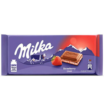 Milka Strawberry Cilekli, 100 g - "Strawberry Bliss!"