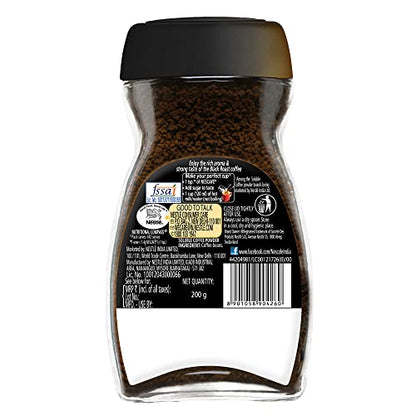 Nescafe Classic Black Roast Instant Coffee Jar, Rich & Dark | 100% Pure Soluble Coffee Powder, 190g/200g - "Rich & Dark Black Roast - Pure Coffee Perfection!"