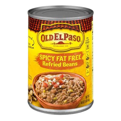 Old El Paso Spicy Fat Free Refried Beans, 453 g - "Spicy without the guilt!"