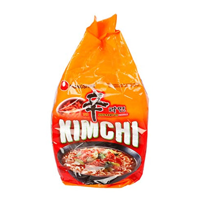 Nongshim Vegan Shin Ramyun Kimchi Instant Noodle, 5 Pack, 21.16 oz / 600 g - "Vegan delight with a kimchi twist!"