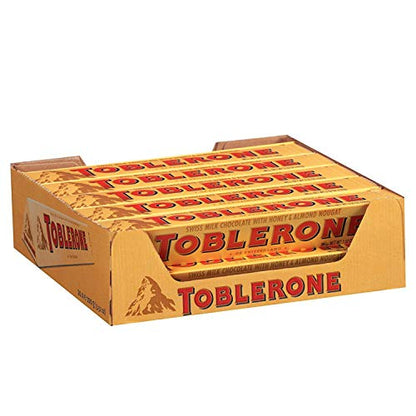 Toblerone Milk Chocolate With Honey And Almond Nougat Pack Of 12 - 1200 Gm