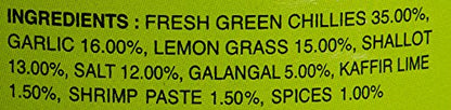 Namjai Green Curry Paste, 400 g - "Green Curry Feast!"