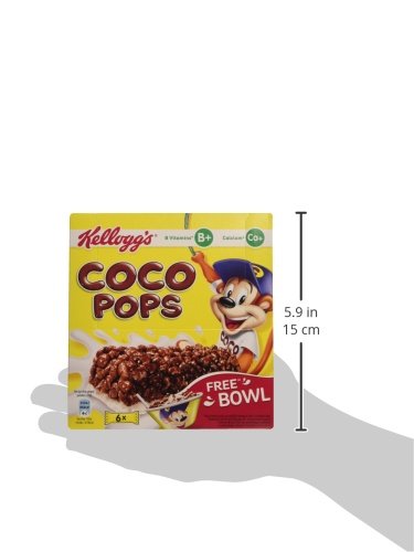 Kellogg's Coco Pops Snack Bar (Pack of 6 bars), 120g - Enjoy a tasty treat with Kellogg's Coco Pops Snack Bar, pack of 6, 120g.