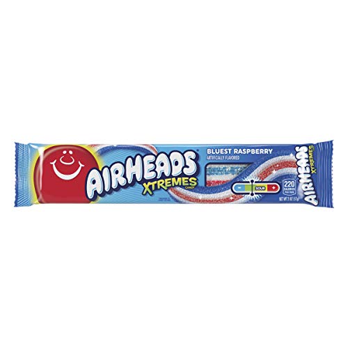 Airheads Xtremes Blue Raspberry Belt (Pack of 18) - Extreme Flavor!