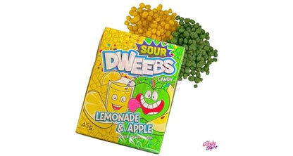 Dweebs Candy - Duo Flavors Pack - 45g Travel Friendly Pack - Sweet, Crunchy, Tangy, and Full of Untamed Flavour! (Lemonade & Apple) - Lemonade & apple zing!