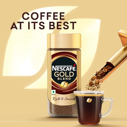 NESCAFE Gold Rich and Smooth Instant Coffee Powder, 90g Jar - "Gold Rich & Smooth - Instant Coffee in a Jar!"