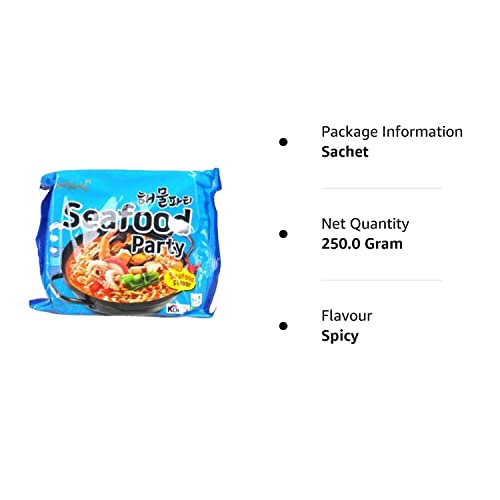 Samyang Seafood Noodles, 125g (Pack of 2) - Double the Seafood Delight