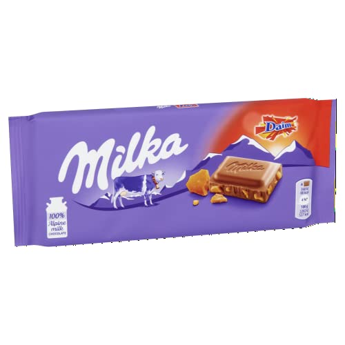 Milka Daim 100% Alpine Milk Chocolate (Imported), 100g (Pack Of 2) - "Daim Milk Bliss!"