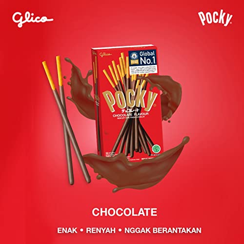 Pocky Chocolate Flavour Delicious Chocolate Crispy Biscuits Party Box 12 Sachets 144g (Imported) - "Chocolate lovers' party!"