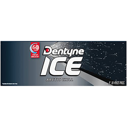 Dentyne Ice Arctic Chill 16 - Count Pack Of 9 - Icy cool freshness!