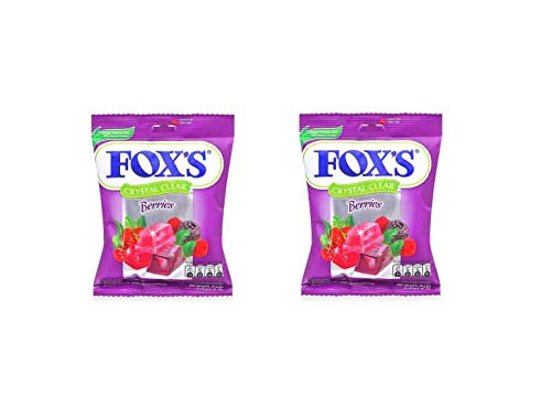 Fox's Crystal Clear Mix Berries Candy, 90g (Pack Of 2) 180g - Double pack mix berries candy!