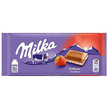 Milka Strawberry Yogurt Chocolate, 2 X 100 Gm - "Double Strawberry Delight!"