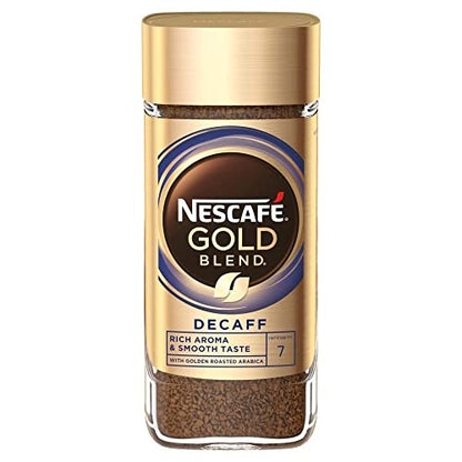 Nescafe Gold Blend Decaff Ground Coffee|Rich Aroma & Smooth Taste Glass Bottle, 3.35 Oz ? 95 G - "Rich Aroma Decaff Gold - Smooth Taste in a Bottle!"