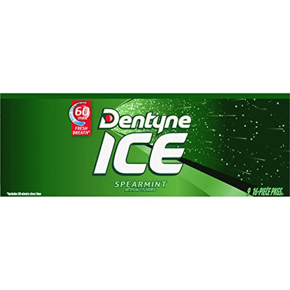 Dentyne Ice Spearmint 16-Count (Pack of 9) - Spearmint sensation!