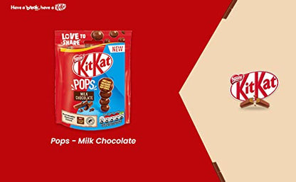 Nestle KitKat Pops Milk Chocolate Shots Sharing Size Pouch 140g - "KitKat Pops Milk Chocolate - 140g Sharing Pouch of Poppable Milk Chocolate!"