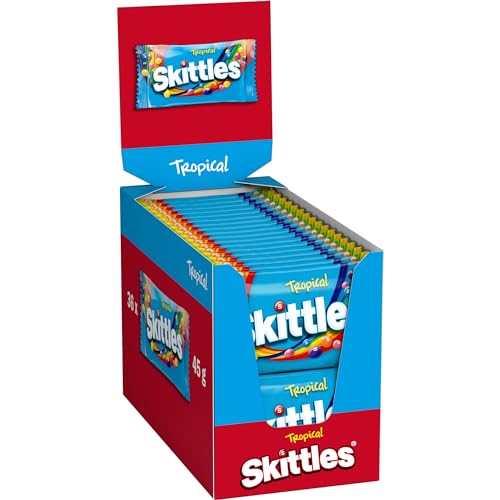 Skittles Tropical Flavour Candy Pack of 36, x 45 g