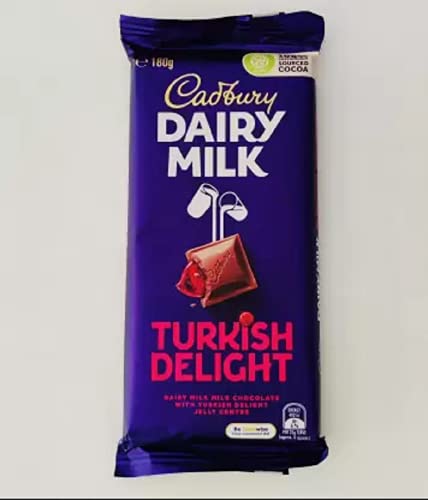 Cadbury Turkish Delight Chocolate 180g Bars - Turkish delight bar